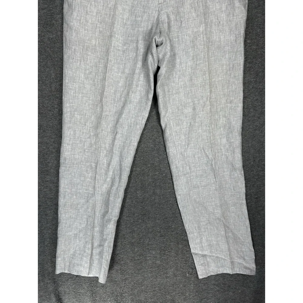 Joseph Abboud 100% Linen Dress Pants Slacks Men 36x34 Gray Beach Wedding Preppy